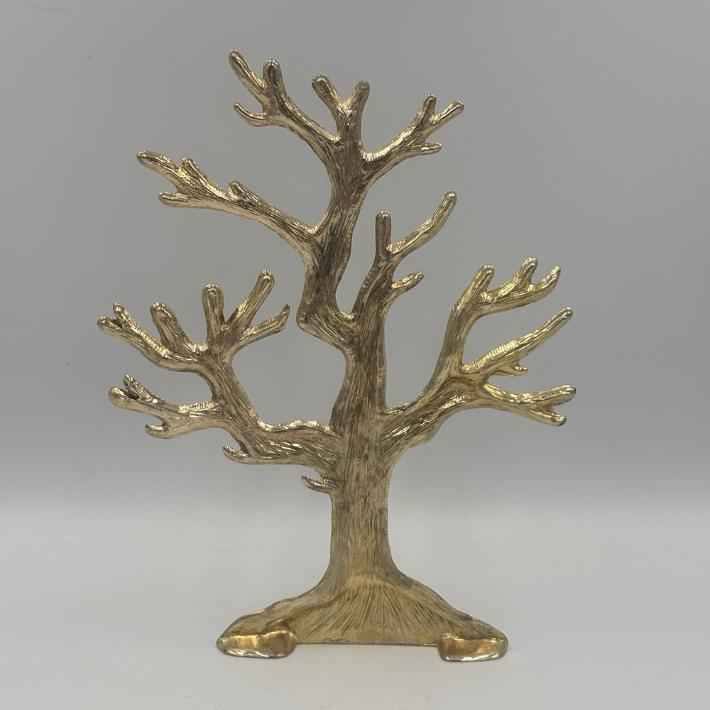 Vintage 1970's Cast Metal Gold Finish Jewelry Charms Accessory Tree BY SEARS - Picture 8 of 9